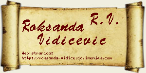 Roksanda Vidičević vizit kartica